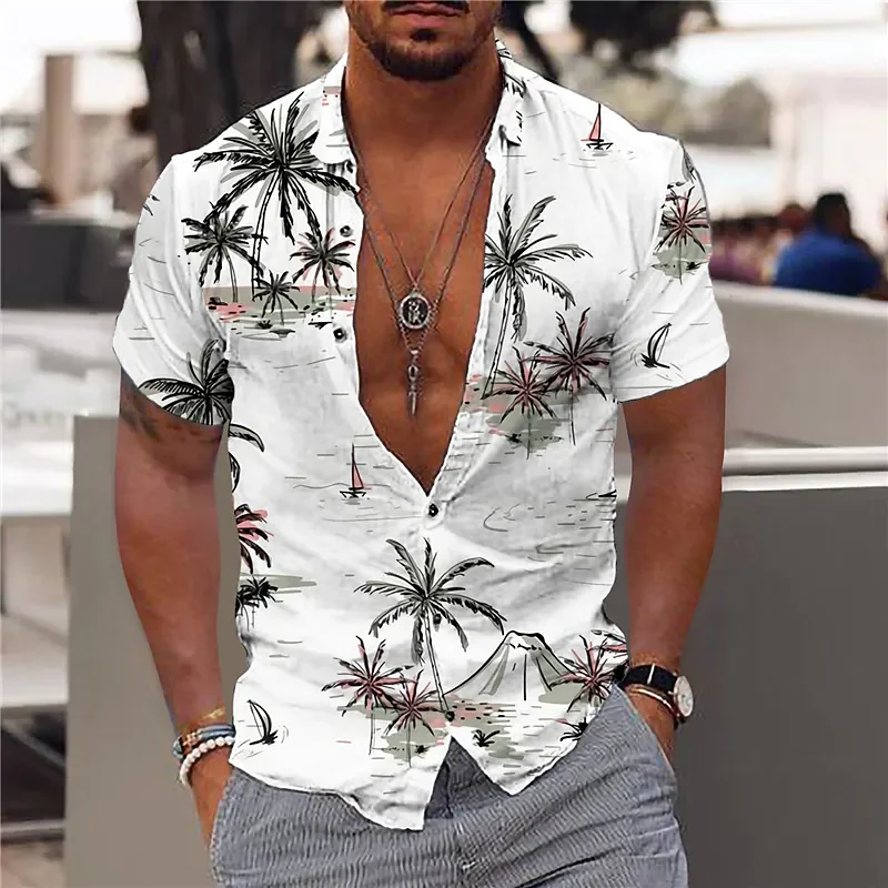 Top Trends: 2023 Coconut Tree Shirts For Men 3d Printed Men&#039;s Hawaiian Shirt Beach 3xl Short Sleeve Man Blouse Shirts Fashion Tops Shirt Shoppable Styles