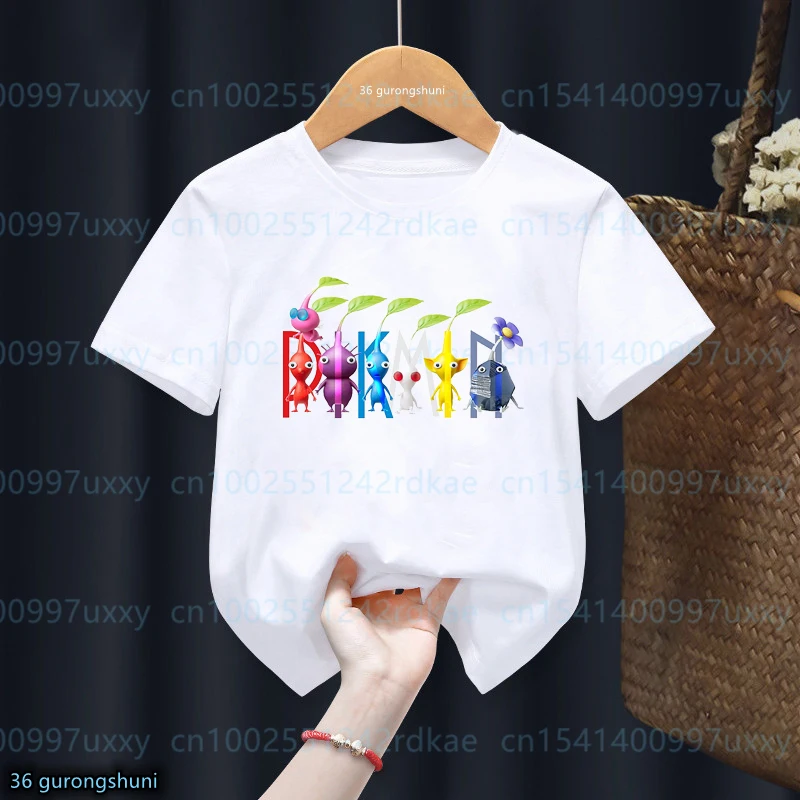 Top Trends: New Summer Style Boys T-Shirt Video Game Pikmin 4 Cartoon Print T-Shirt For Girls Fashion Toddler Tshirts Cute Boy Girl Clothing Shoppable Styles