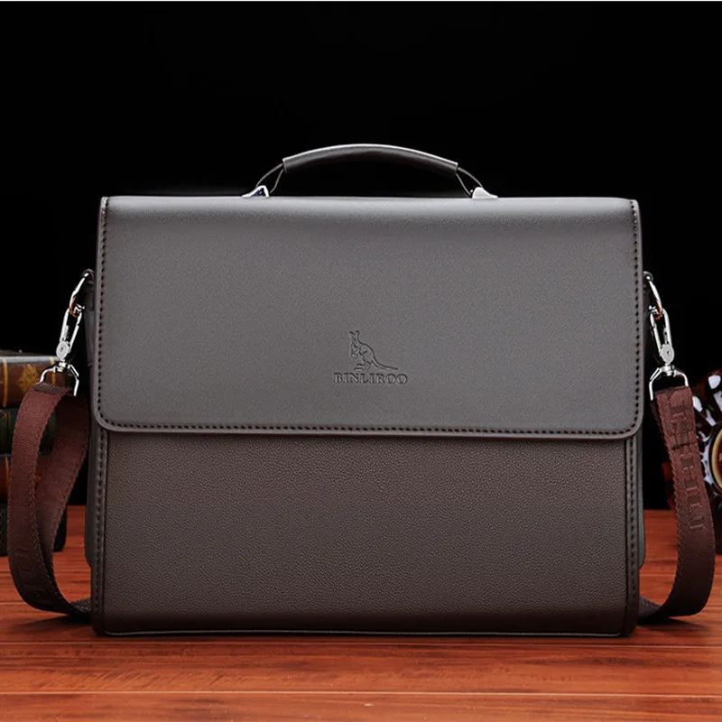 Top Trends: Business PU Leather Men&#039;s Briefcase Luxury Flip Man Handbag High Quality Laptop Bag Office Male Shoulder Crossbody Bag Shoppable Styles