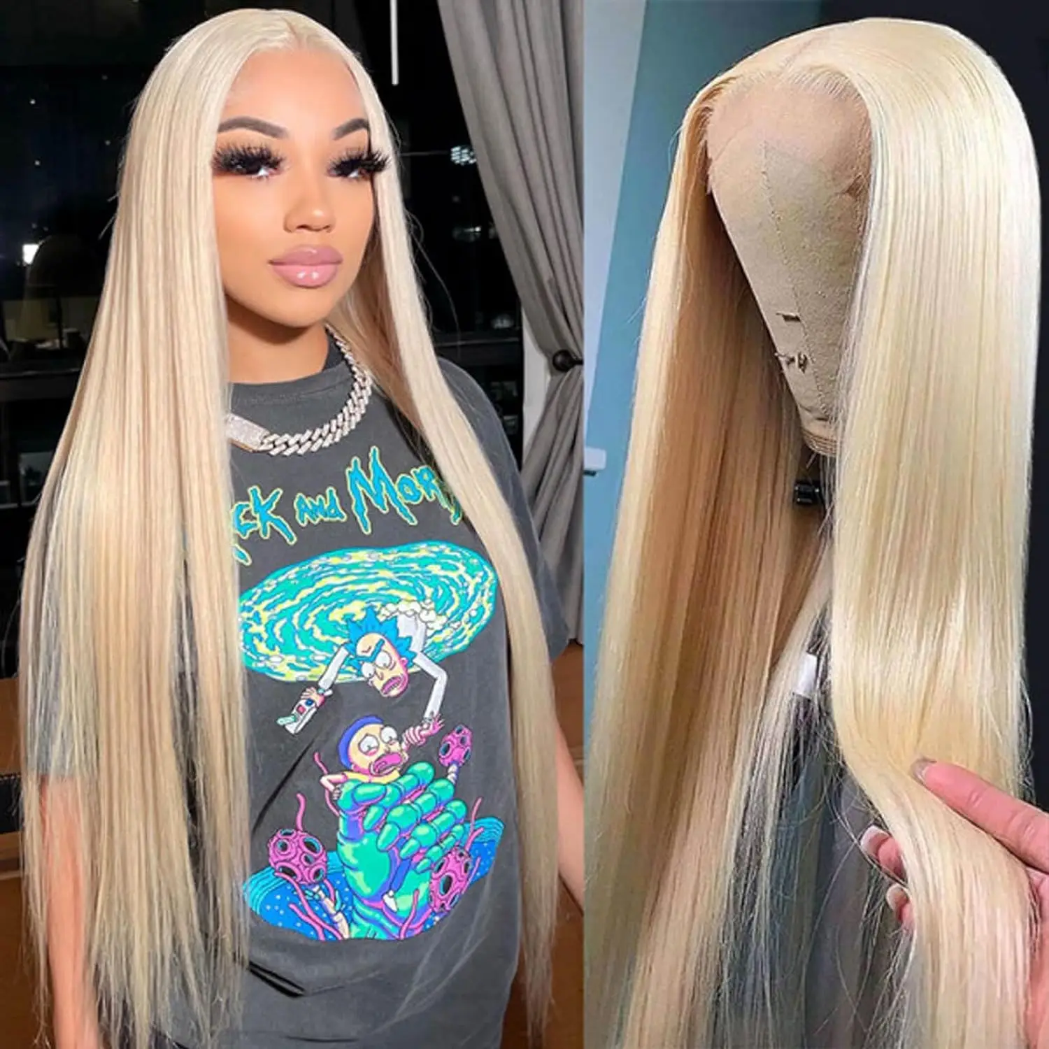 Top Trends: 613 Honey Blonde Straight 13x6 Lace Front Wig Human Hair 613 13x4 Hd Lace Frontal Wigs Brazilian Bone Virgin Hair Glueless Wig Shoppable Styles