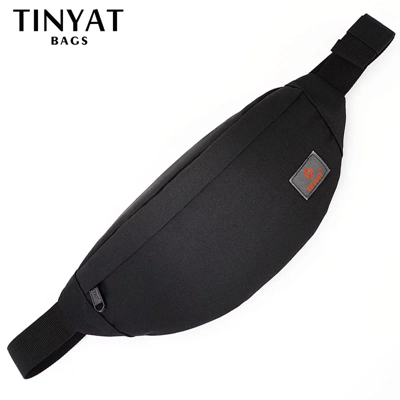 Top Trends: TINYAT New Men Casual Waist Pack Bag Brand Canvas Shoulder Fanny Packs Women Belt Bag Pouch For Money Phone Black Bum Hip Bag Shoppable Styles