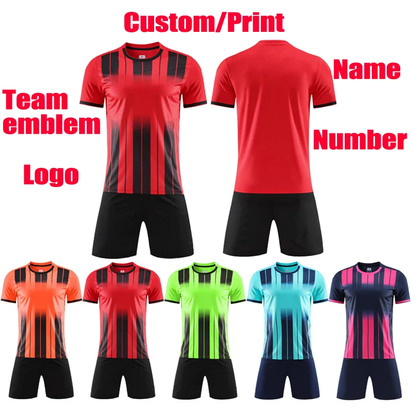 Top Trends: Sportswear Customization Football Training Clothing Summer Football Clothes Men Boys Soccer Clothes Sets Short Sleeve Tracksuit Shoppable Styles