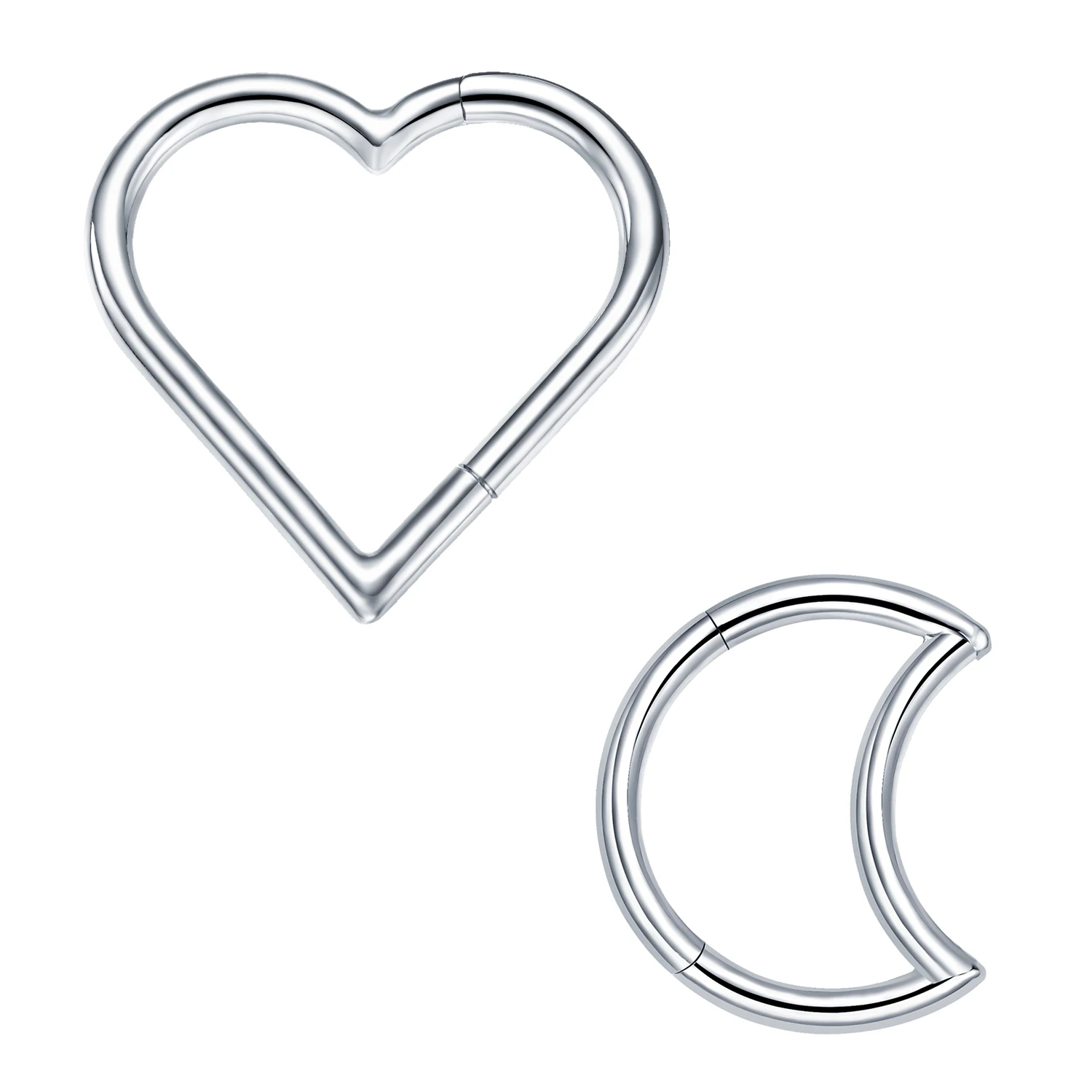 Top Trends: Heart Daith Piercing Jewelry Hypoallergenic Stainless Steel Clicker Hoop Rook Cartilage Helix Earrings Nose Ring 16G Shoppable Styles