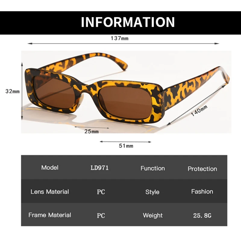 Top Trends: Small Rectangle Sunglasses Women Vintage Brand Designer Square Sun Glasses Shades Female UV400 Oculos De Sol Feminino Outdoor Shoppable Styles - Image 6