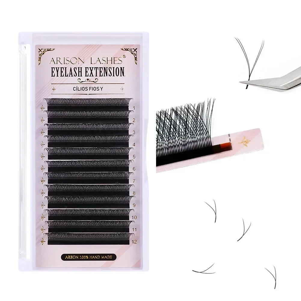 Top Trends: ARISON Lashes W 5D / 4D / 3D Eyelashes Extensions Premade Volume Easy Fan YY Lash Natural Soft False Eyelash For Custom Logo Shoppable Styles - Image 5