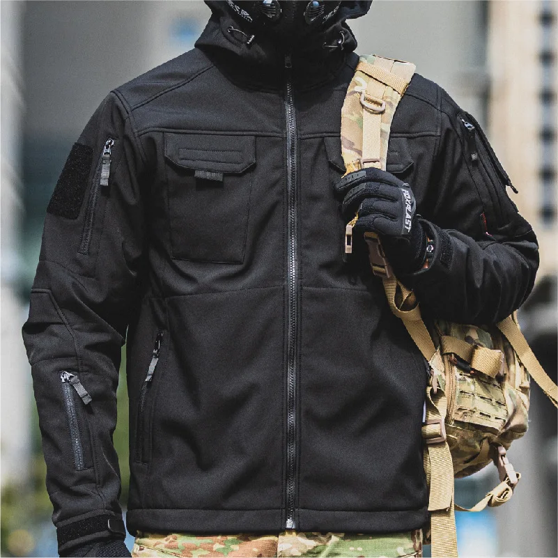 Top Trends: Soft Shell Tactical Jacket Men Military Special Agent Windproof Waterproof Multi-pocket Cargo Jackets Outdoor SWAT Combat Coat Shoppable Styles