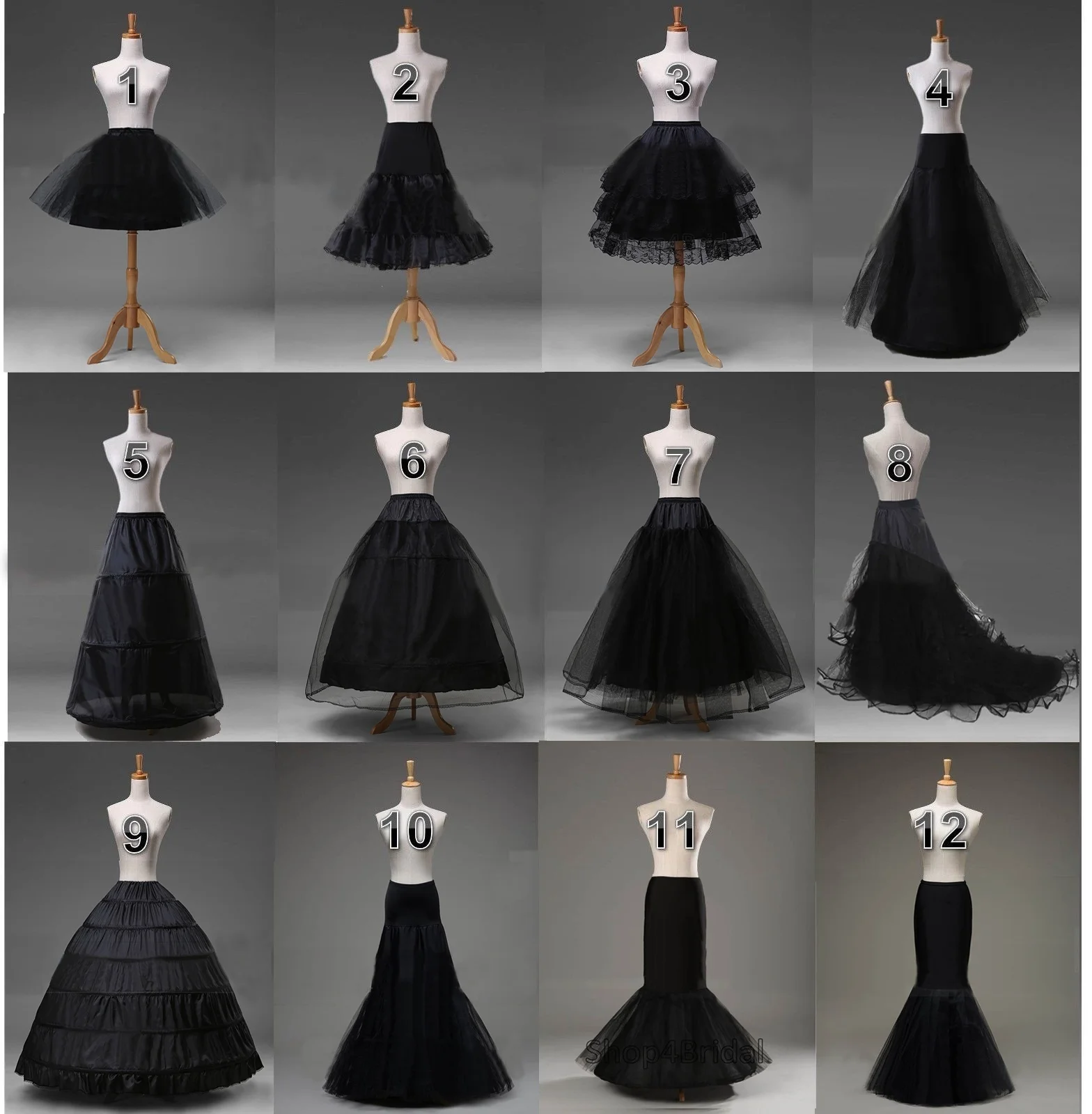 Top Trends: Black Bridal Petticoat Crinoline Underskirt Hoop / Hoopless / Mermaid / Fishtail Shoppable Styles