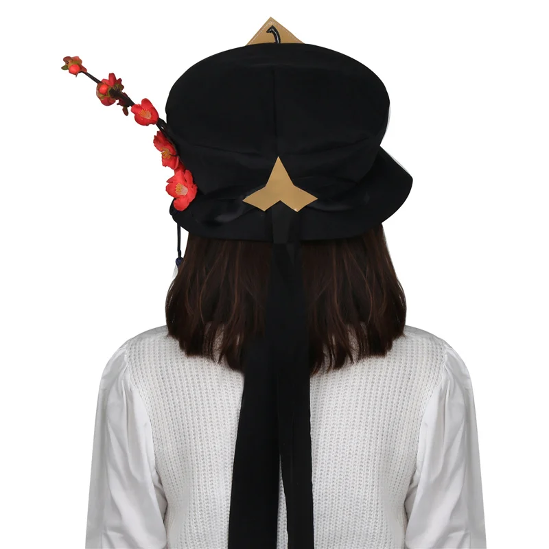 Top Trends: Hu Tao Hat Genshin Impact Cosplay Woman Wide Brim Beret Anime Game Costume Props Halloween Headwear Accessories Christmas Gift Shoppable Styles - Image 5