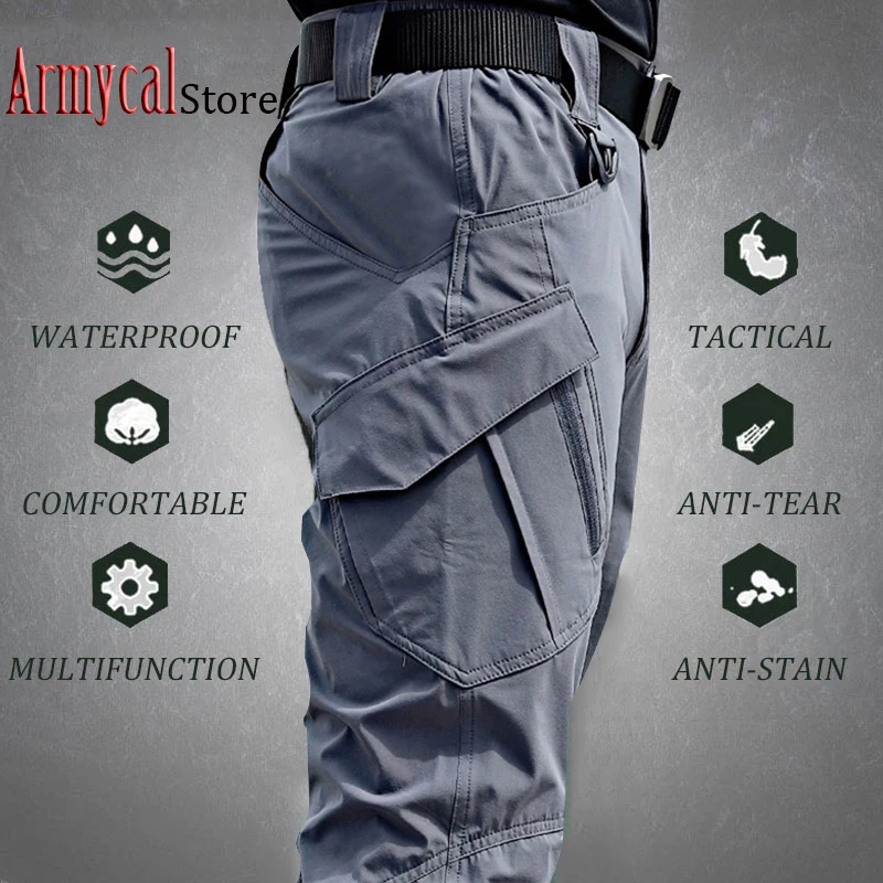 Top Trends: Tactical Cargo Pants Men Outdoor Waterproof SWAT Combat Military Camouflage Trousers Casual Multi Pocket Pants Male Work Joggers Shoppable Styles