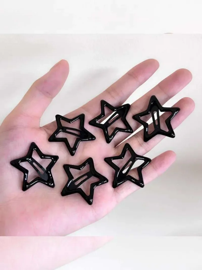 Top Trends: 2 / 30Pcs Y2K Girls Black Star Bobby Pin Hairpin Cool Charm Metal BB Hair Clip For Woman Pentagram Harajuku Headwear Accessories Shoppable Styles - Image 5