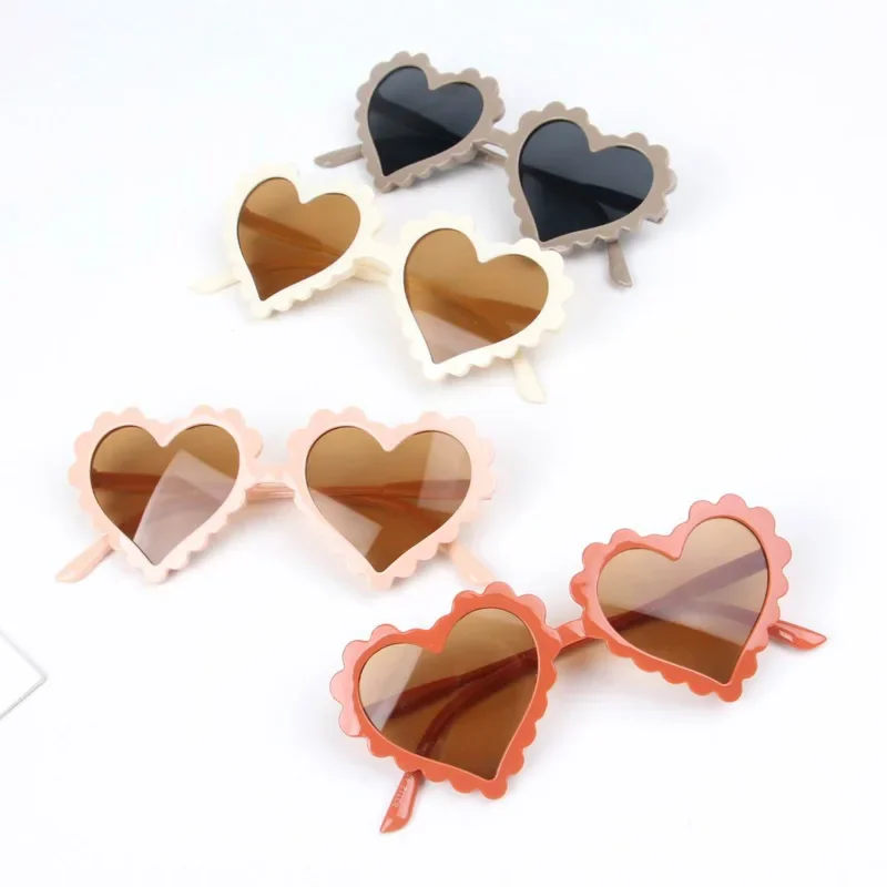 Top Trends: Heart Love Shaped Sunglasses For Children Boys Girls UV400 Eye Protection Sunglassese Summer Outdoor Beach Cute Eyewear For Kid Shoppable Styles