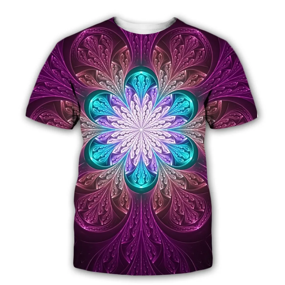 Top Trends: Mysterious Symbols New Fashion Trippy T-shirt Glow In The Dark 3D Psychedelic Printed Men Women Short Sleeves Summer Streetwear Shoppable Styles - Image 2