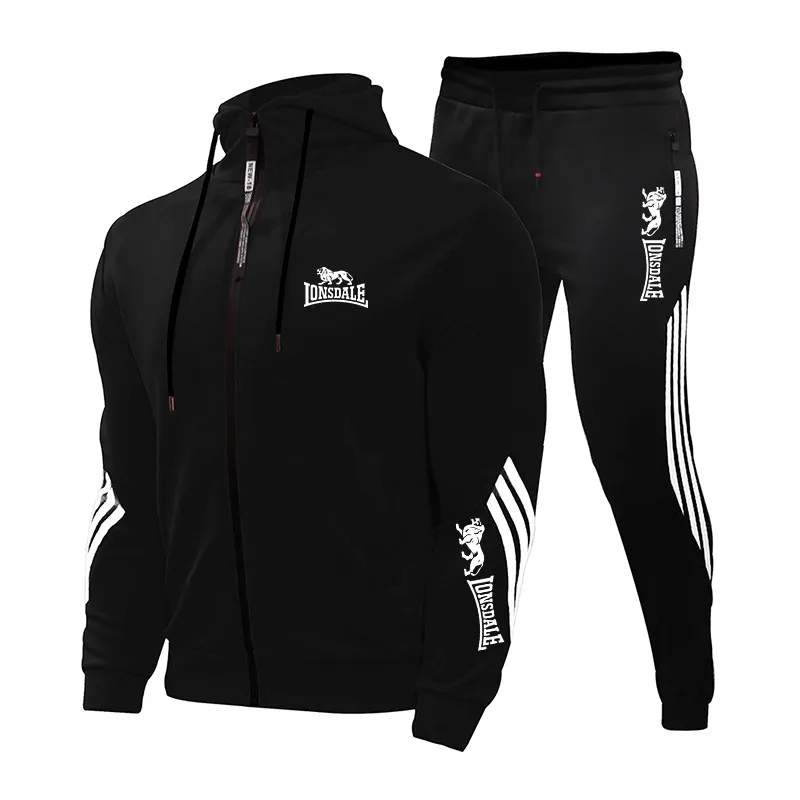 Top Trends: Mens Tracksuits 2023 Men Sets Polyester Breathable Tracksuit Zipper Hoodie + Pants Tracksuit Men Sport Fitness Men's Clothing Shoppable Styles - Image 2