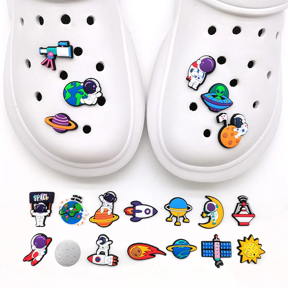 Top Trends: Cartoon Astronaut Shoes Accessories DIY Croc Charms Sandals Clogs Decorative Women&#039;s Children&#039;s Creative Gift Shoppable Styles