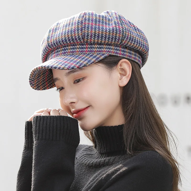 Top Trends: Hats For Women Winter Warm Age-reducing Fashion Beret Army Octagonal Cap Casual Peaked Cap Feminino Boina S54 Shoppable Styles - Image 2