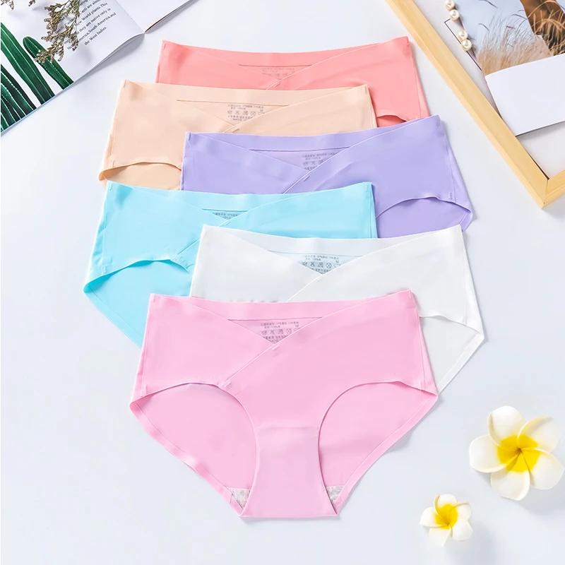 Top Trends: Women Maternity Panties For Pregnant Low-Waist Ice Silk Summer Shorts Pants Pregnancy Briefs Seamless Panties For Pregnant Shoppable Styles