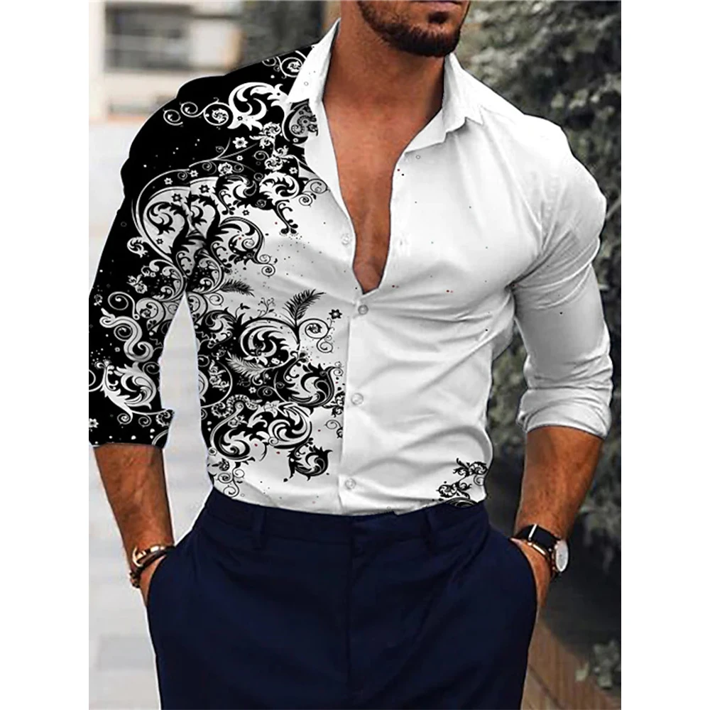 Top Trends: New Hawaiian Piano Luxury Designer Shirts For Men Single Breasted Tops Casual 3D Print Long Sleeve Gentleman Clothing Floral Shoppable Styles