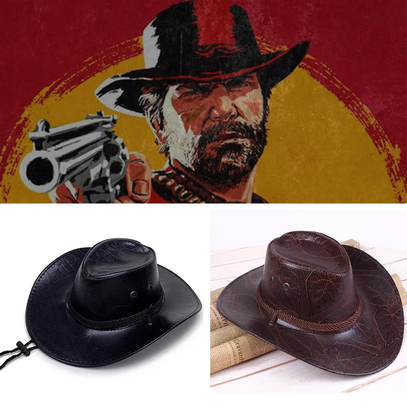 Top Trends: Game Red Dead Redemption 2 Cowboy Hat Cosplay Costume Prop Hats Leather Unisex Shoppable Styles