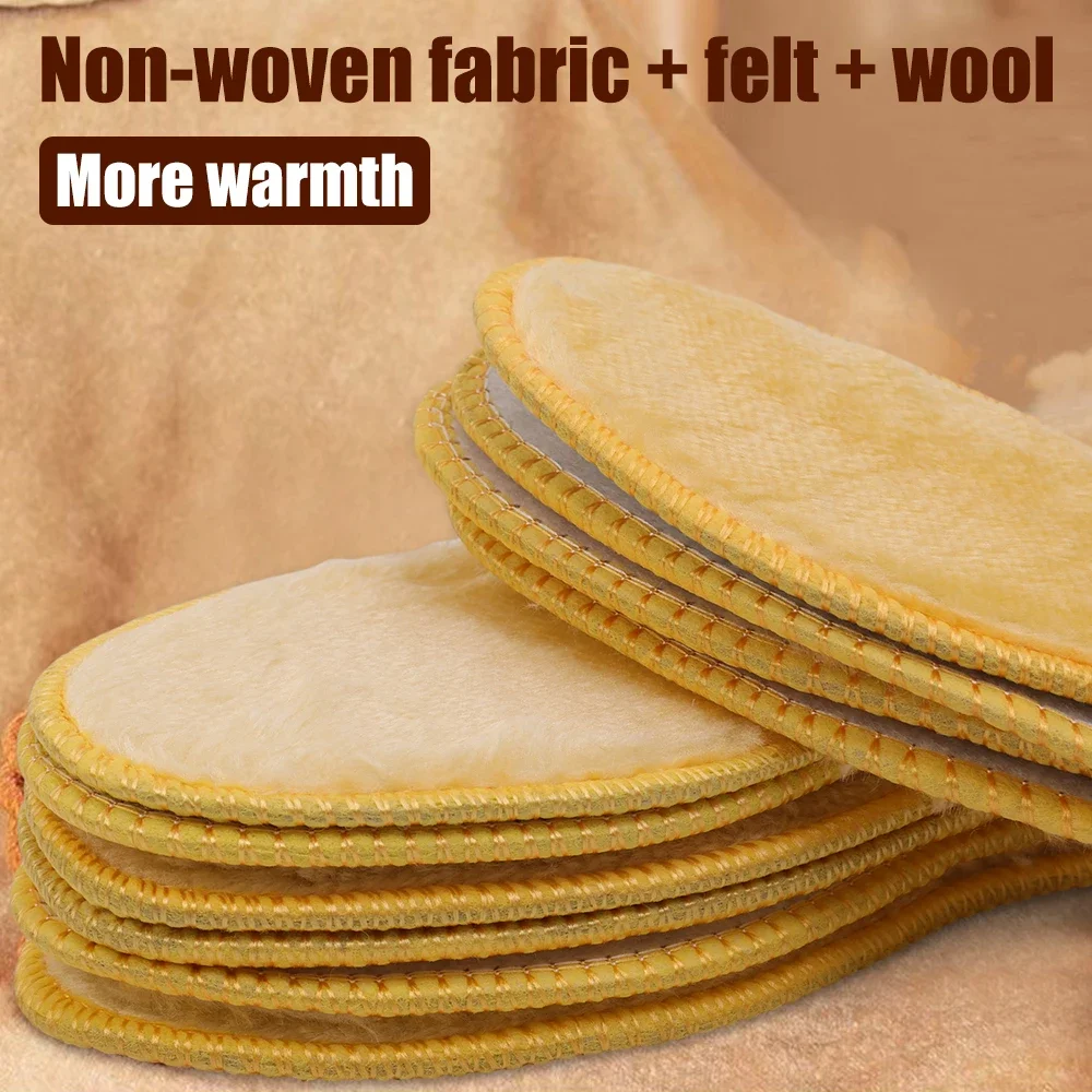 Top Trends: 4pcs Warm Heated Insoles Thermal Felt Insoles Thicken For Men Women Winter Shoes Breathable Snow Boot Imitation Rabbit Shoe Pads Shoppable Styles - Image 2