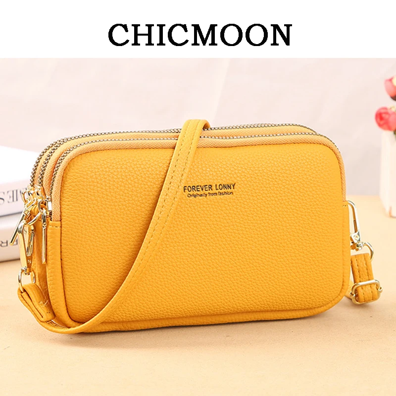 Top Trends: Elegant Litchi Leather Messenger Bag Simple Women Handbag Shoulder Bag Luxury Brand Designer Flap Female Small Crossbody Purse Shoppable Styles