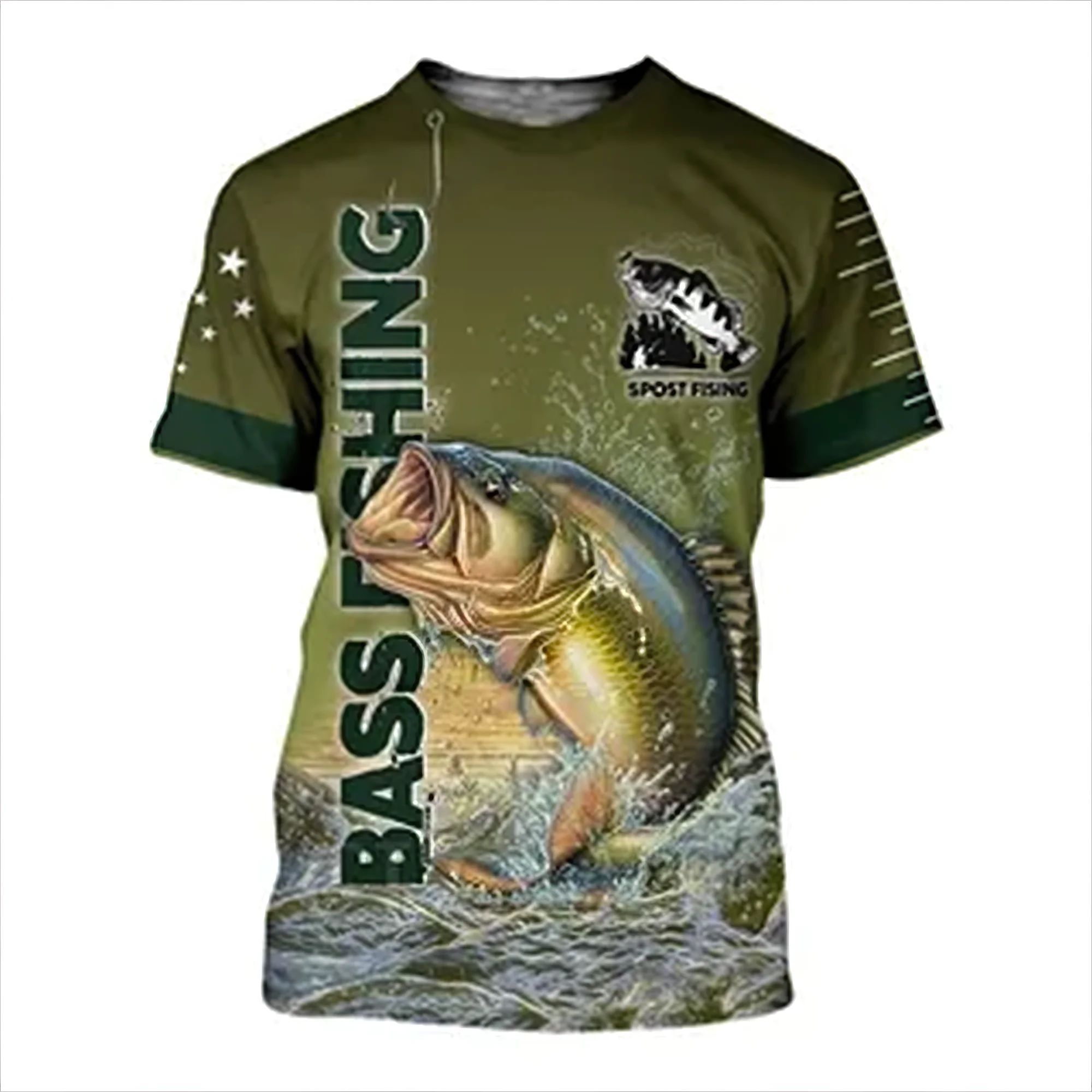 Top Trends: New Summer Tide Go Fishing Pattern Men T-Shirts Casual 3D Print Tees Hip Hop Personality Round Neck Short Sleeve Quick-Dry Tops Shoppable Styles