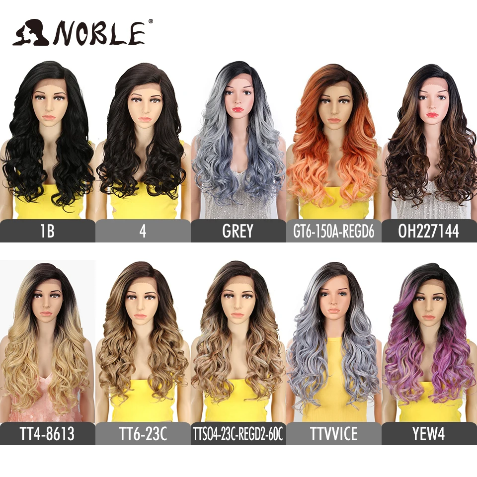 Top Trends: Noble Synthetic Lace Front Wig Long Wavy Lace Front Wig 22"Synthetic Hair Wigs For Women Synthetic Lace Wig Heat Resistant Wigs Shoppable Styles - Image 2