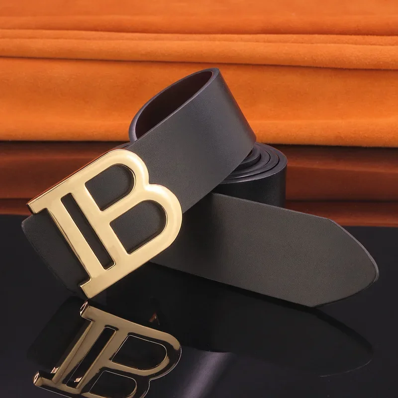 Top Trends: High Quality Letter Slide Buckle B Belts Men Brand Genuine Leather Designer Balck Waistband Male Casual Ceinture Homme Coffee Shoppable Styles