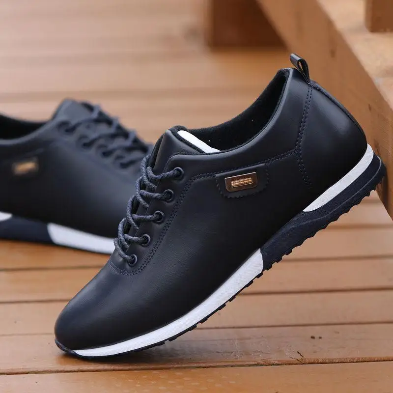 Top Trends: Men&#039;s Casual Shoes Fashion Leather Business Outdoor Sports Shoes Soft Bottom Sneakers Male Walking Flat Footwear Zapatos Hombres Shoppable Styles