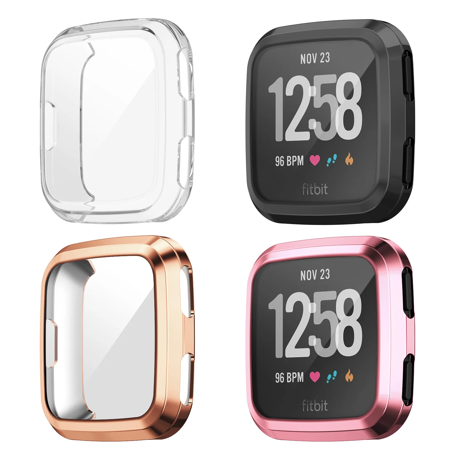 Top Trends: Soft Case For Fitbit Versa 1 / Versa 2 / Versa 3 / Versa 4 / Versa Lite Full Cover Protector Shell For Fitbit Sense 2 / Sense Bumper Case Shoppable Styles