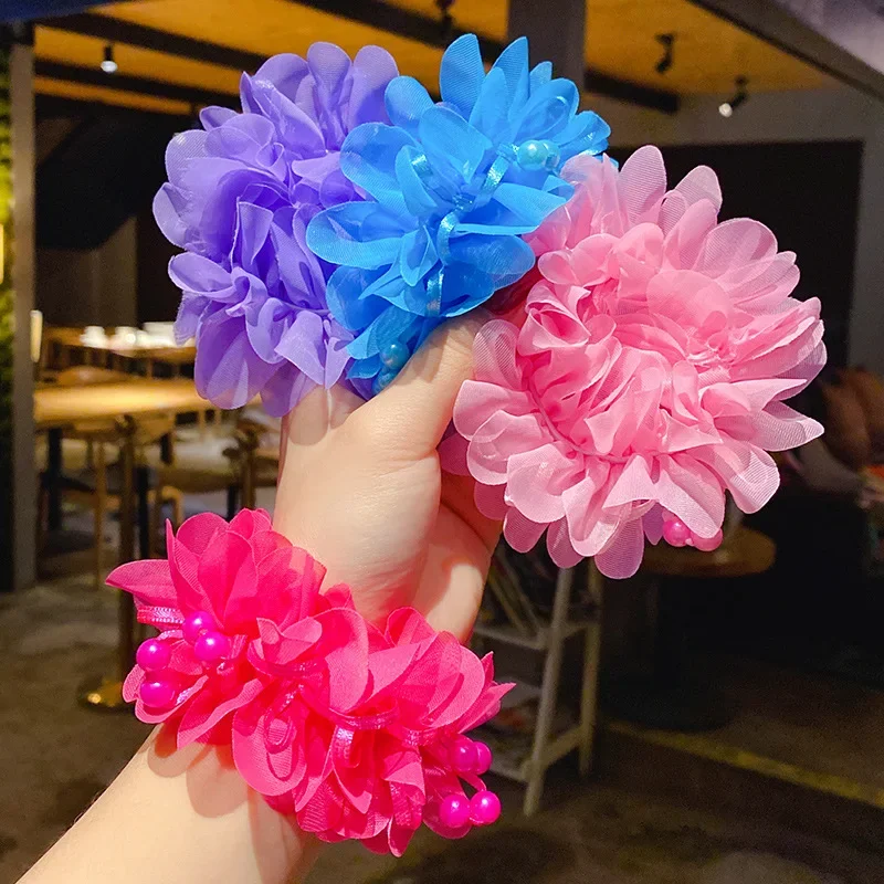 Top Trends: Children's Headdress Flower Hair Accessories Princess Little Girl Tie Up A Bun Hairstyle Flower Style Hair Band Hair Ties Shoppable Styles