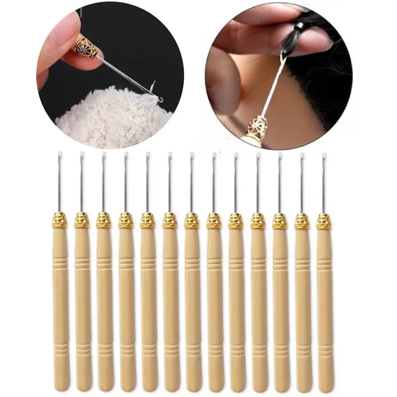 Top Trends: Hair Hooks Hair Extension Hook Pulling Tool Handle Hook Needle Micro Rings Loops Needle Hair Extensions Threader Hook Loop Needl Shoppable Styles