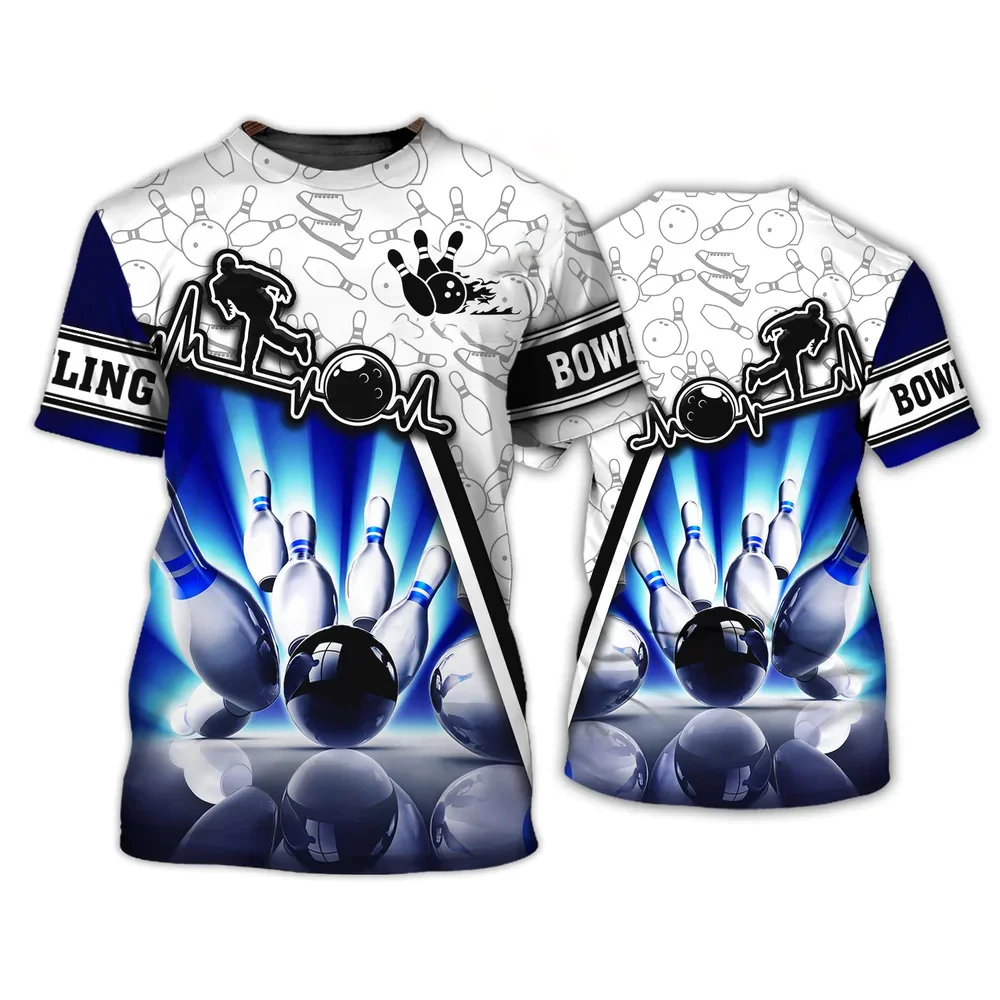 Top Trends: Fashion Bowling Printed T Shirt For Men Outdoor Sports Tees Unisex Casual O-neck Short Sleeve Hip Hop Harajuku Oversized T-Shirt Shoppable Styles