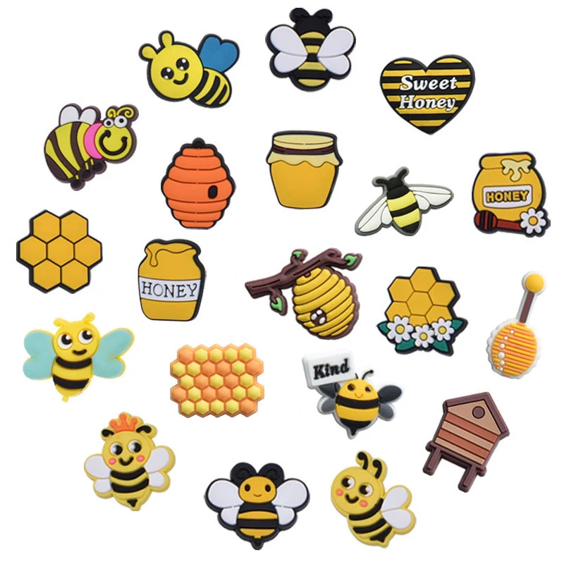 Top Trends: Hot Sale Cute 1pcs Bee Croc Charms Pin Decorations For Crocs Accessories Shoe Kids Adult Birthday Xmas Party Gifts Shoppable Styles