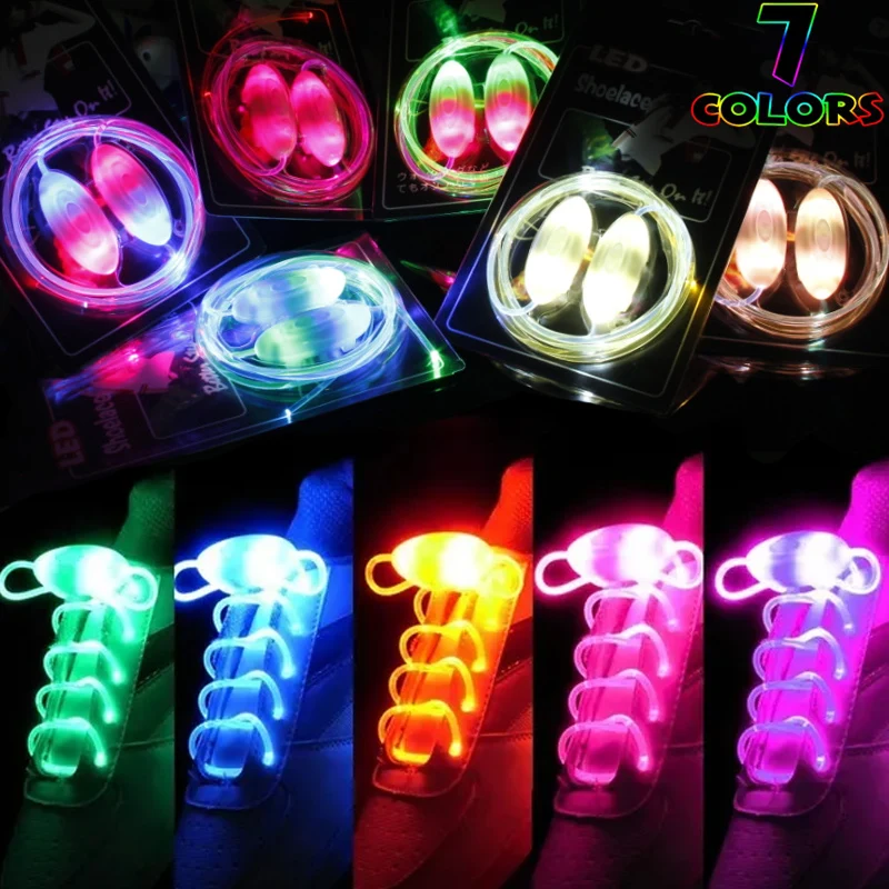 Top Trends: 1 Pair 80cm Flat Reflective Runner Shoe Laces Safety Glowing LED Luminous Shoelaces Unisex For Sport Canvas Shoes Strings Shoppable Styles