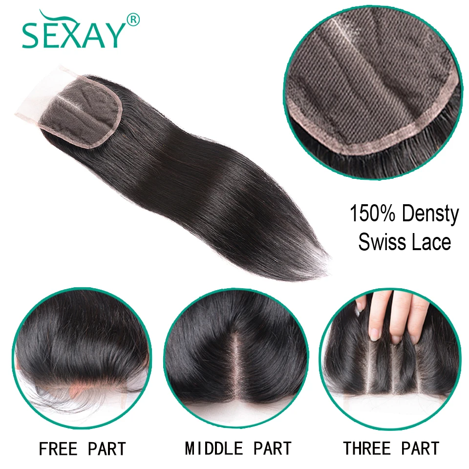 Top Trends: HD Transparent Lace Closure With Baby Hair 100% Brazilian Human Hair 4x4 13x4 Swiss Lace Closures Frontals Only For Black Women Shoppable Styles - Image 3