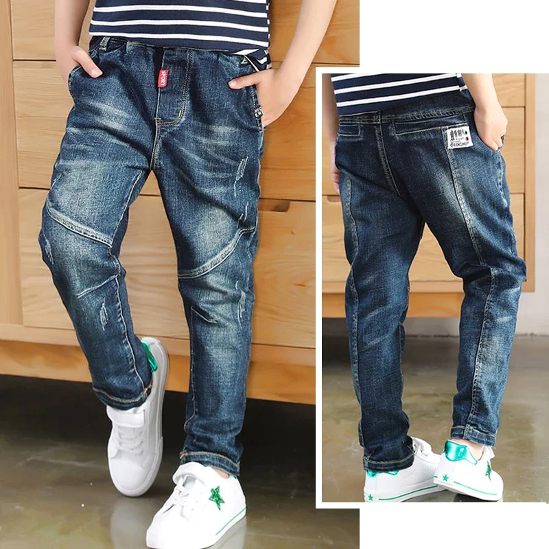 Top Trends: IENENS Jeans For Boys Clothes Kids Cowboy Sports Pants Children Denim Trousers Clothing Boy Bottoms Size 4 5 6 7 8 9 10 11 12 Shoppable Styles