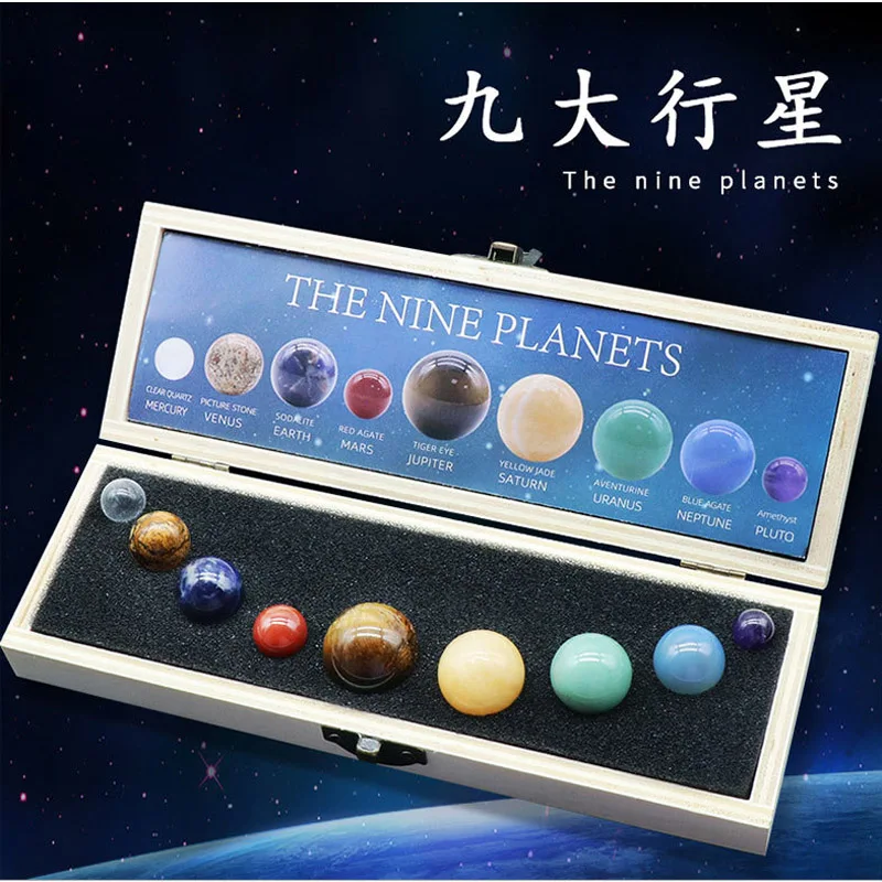 Top Trends: Fashion Natural Crystal 9 Planet Ball Solar Sun System Rock Quartz Stone Healing Reiki Chakra Energy Sphere Galaxy Model Globe Shoppable Styles