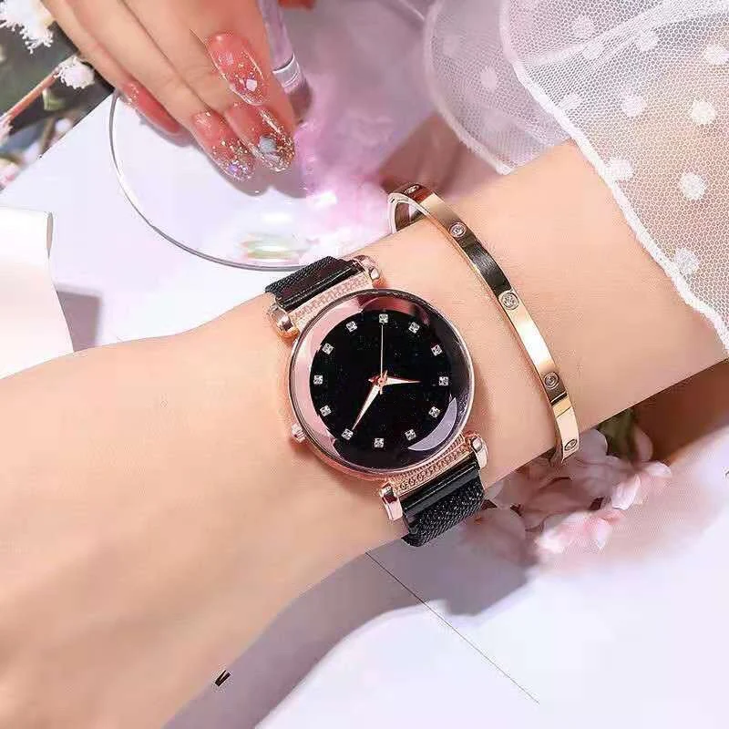 Top Trends: Ladies Magnetic Starry SHS Clock Luxury Women Watches Fashion Diamond Female Quartz Wristwatches Relogio Feminino Zegarek Damski Shoppable Styles