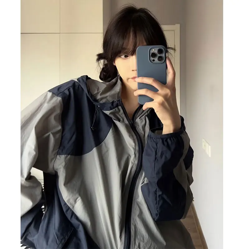 Top Trends: HOUZHOU Vintage Harajuku Track Jacket Women Windbreaker Oversized Y2K Streetwear Jackets Korean Fashion Loose Outdoor Aesthetic Shoppable Styles