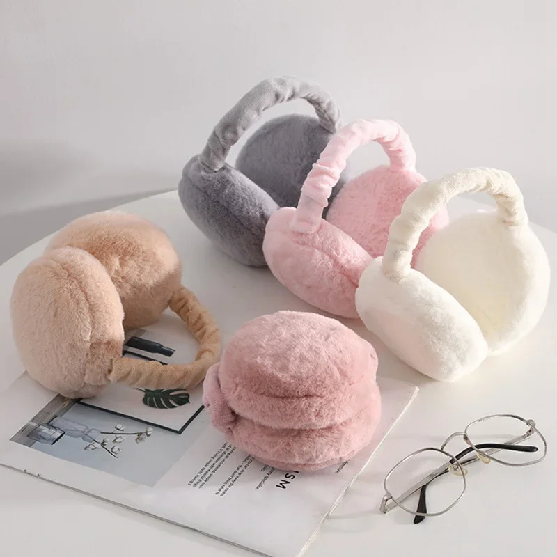 Top Trends: 2022 New Soft Plush Ear Warmer Winter Warm Earmuffs For Women Fashion Solid Earflap Outdoor Cold Protection Ear-Muffs Ear Cover Shoppable Styles