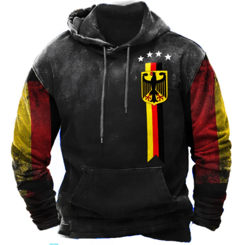 Top Trends: Vintage German Flag Hoodie For Men German Oversized Casual Hooded Sweatshirt Unisex Everyday Pullover Tops Autumn Street Apparel Shoppable Styles