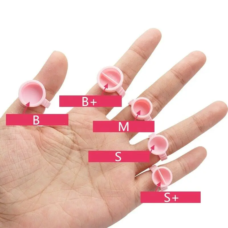 Top Trends: 100pcs Disposable Pink False Eyelash Glue Ring Adhesive Tattoo Pigment Ink Holder Divider / Undivider Permanent Makeup Cups Shoppable Styles