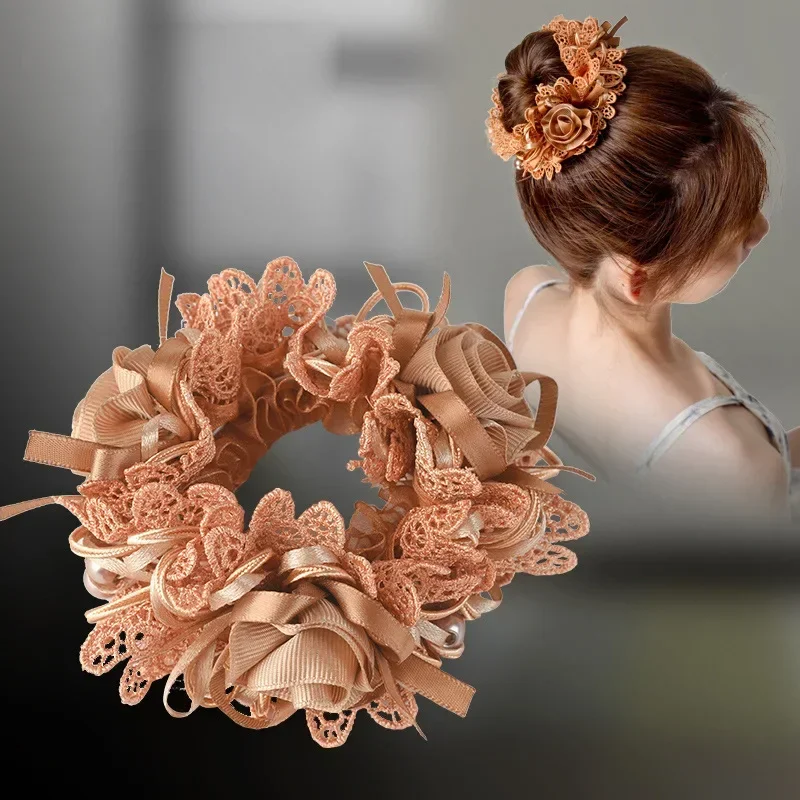 Top Trends: Hair Scrunchies Head Flower Rubber Elastics Pезинки для Bолос Accesorios Para El Cabello Hair Accessories For Women Shoppable Styles