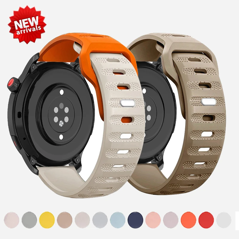 Top Trends: 20 / 22mm Sport Silicone Strap For Samsung Galaxy Watch 4 5 Pro 40mm 44mm 45mm 42 / 46mm Active 2 Bracelet For Huawei GT2 / 3 Pro Band Shoppable Styles