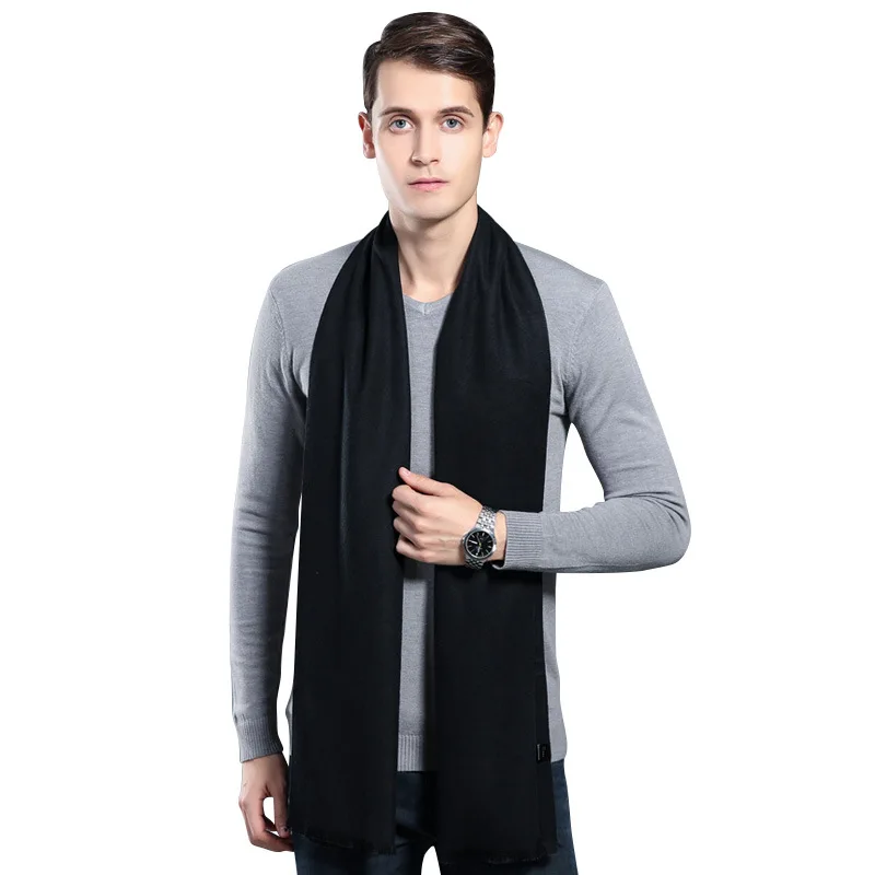 Top Trends: Designer Brand Plaid Men Scarves Winter Warm Cashmere Scarf Men's Pashmina Shawl Business Long Wraps Christmas Gift For Man Shoppable Styles - Image 2