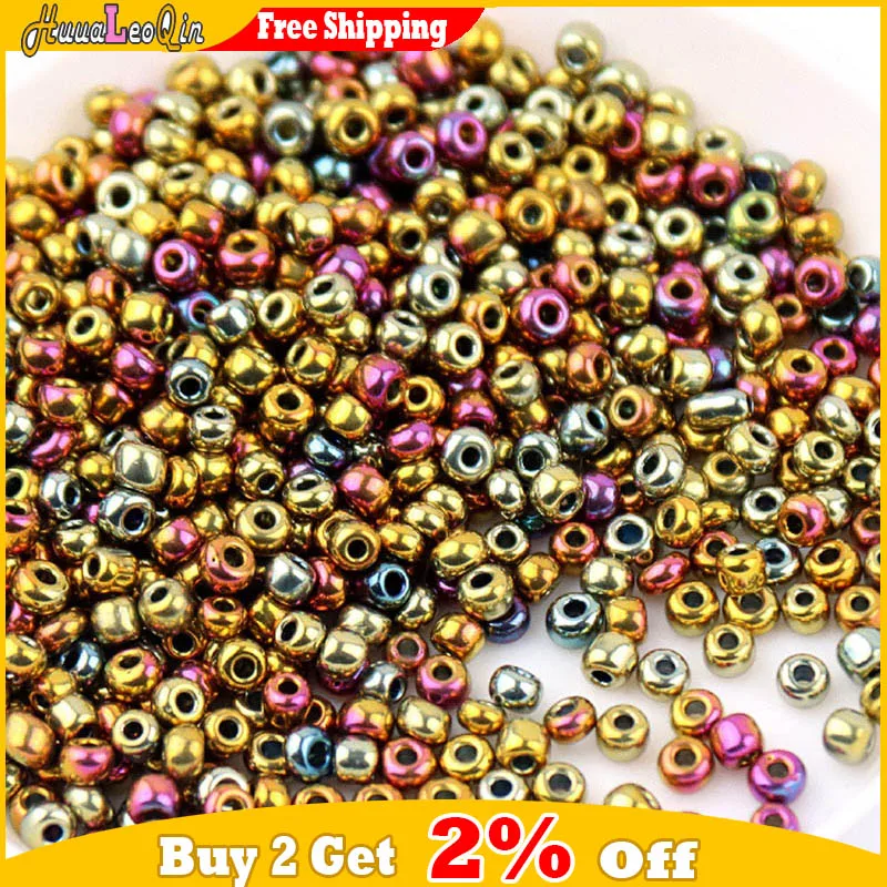 Top Trends: 1.5mm 2mm 3mm 4mm Vintage Metallic Glass Beads 15 / 0 12 / 0 8 / 0 6 / 0 Seed Beads For Needlework Jewelry Making DIY Handmade Sewing Shoppable Styles - Image 2