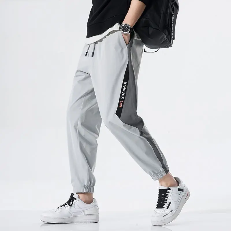 Top Trends: 2023 Spring And Summer Fashion And Sports Korean Version Loose Fitting Casual Leggings Straight Tube Thin Youth Cropped Pants Shoppable Styles - Image 5