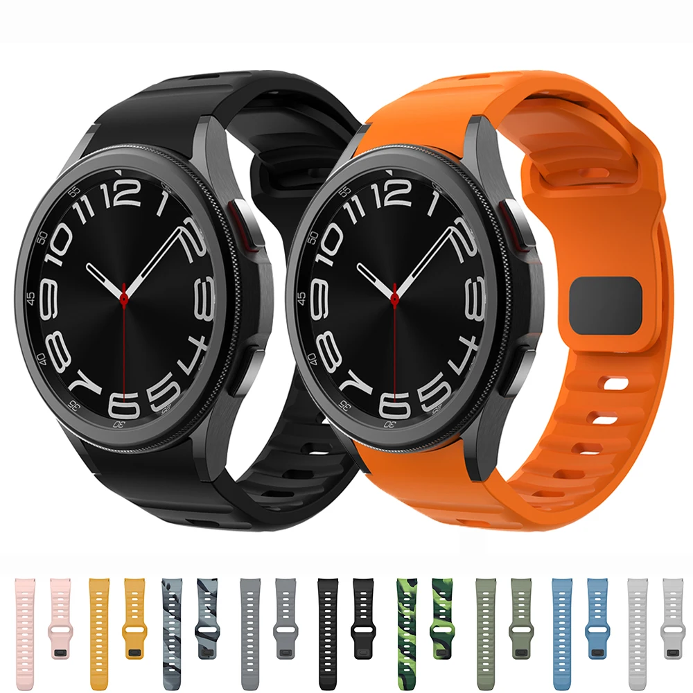 Top Trends: Silicone Strap For Samsung Galaxy Watch 6 Classic 47mm 43mm / 4 Classic 46mm 42mm Bracelet Galaxy Watch 5 / 5pro 45mm / 4 / 6 40mm 44mm Shoppable Styles