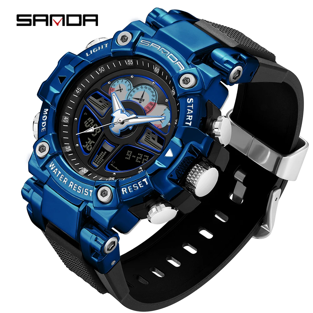 Top Trends: SANDA 2023 Sports Military Men&#039;s Watches Luxury Digital Watch 50M Waterproof Quartz Wristwatch For Male Relogios Masculino 3156 Shoppable Styles