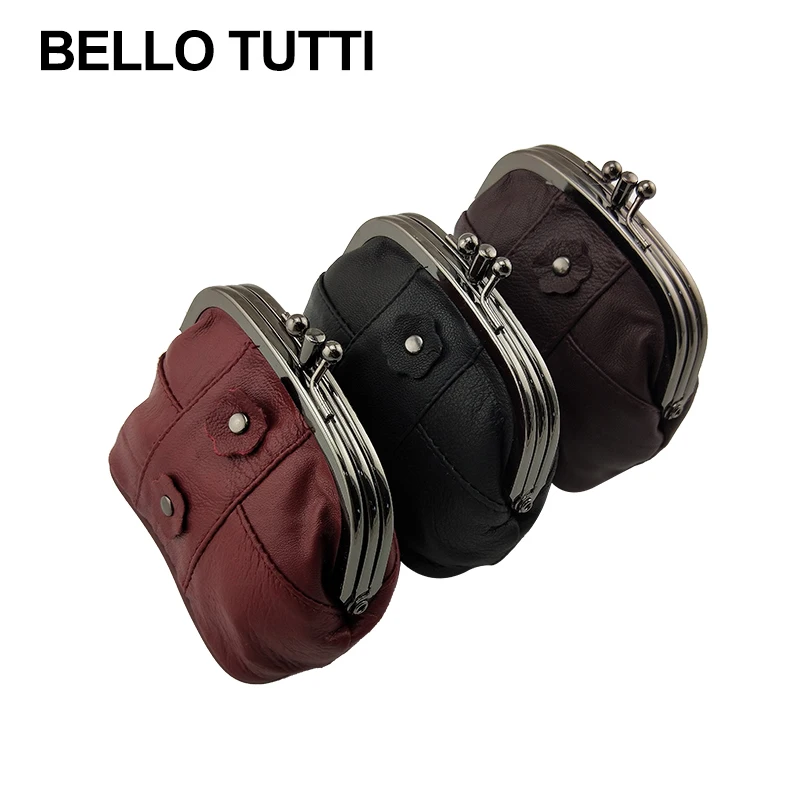 Top Trends: BELLO TUTTI New Leather Coin Purse Women Small Wallets Original Genuine Sheepskin Change Purse Card Holder Coin Wallet Purse Shoppable Styles